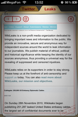 WikiLeaks App