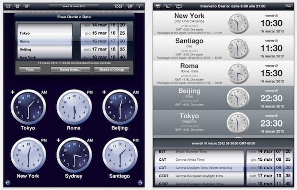 world clock per iPhone e iPad
