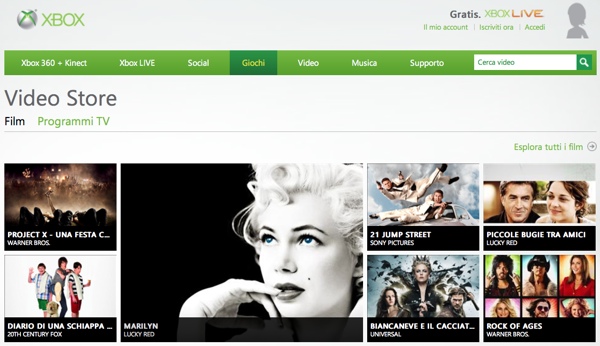 xbox live home sito