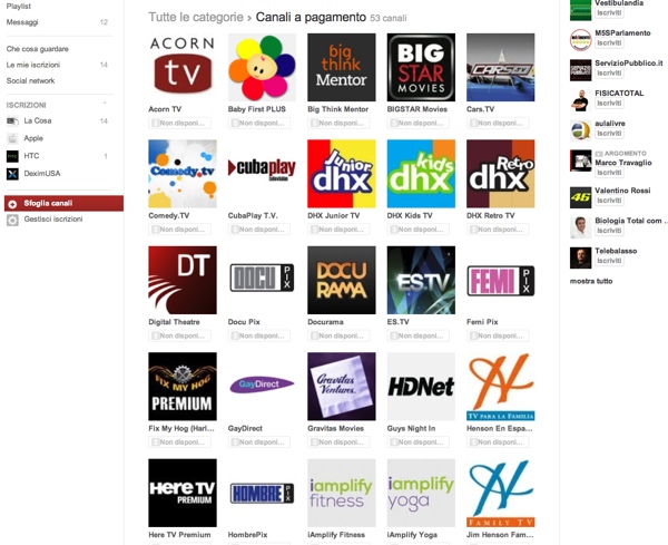 YouTube canali pagamento